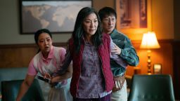 Stephanie Hsu, Michelle Yeoh, Ke Huy Quan in "Everything Everywhere All At Once" 