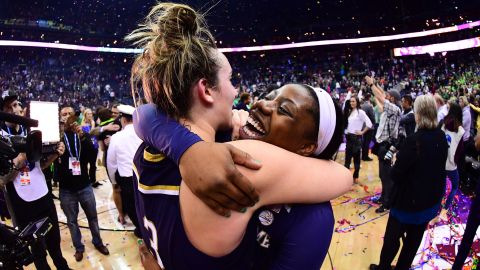 Arike Ogunbowale produced an incredible March Madness moment as the guard led the Notre Dame Fighting Irish to the 2018 title.
