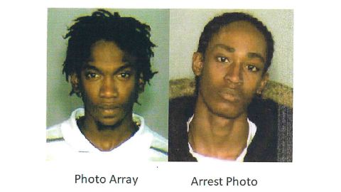 Detectives had originally asked to use the photo of Thomas from a prior arrest, right, for the photo array, but before they obtained it, decided to pull a photo that was actually of a different Sheldon Thomas, which is the photo on the left.