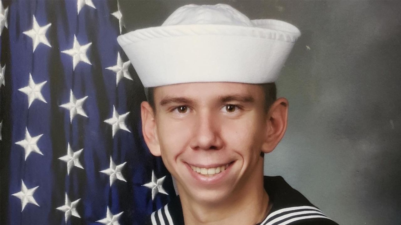 Brandon Caserta is seen in this military photo. 