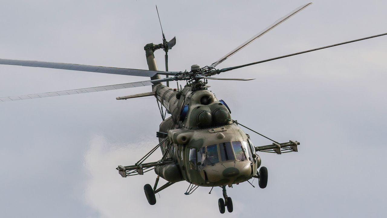 A file image of a Russian Air Force Mil Mi-8 attack helicopter, the type of which was reportedly shot down.