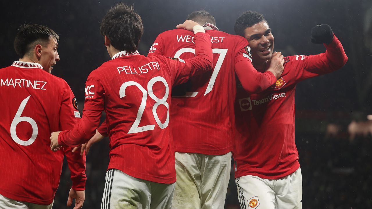 Wout Weghorst was emotional after  scoring United's fourth goal of the match. 