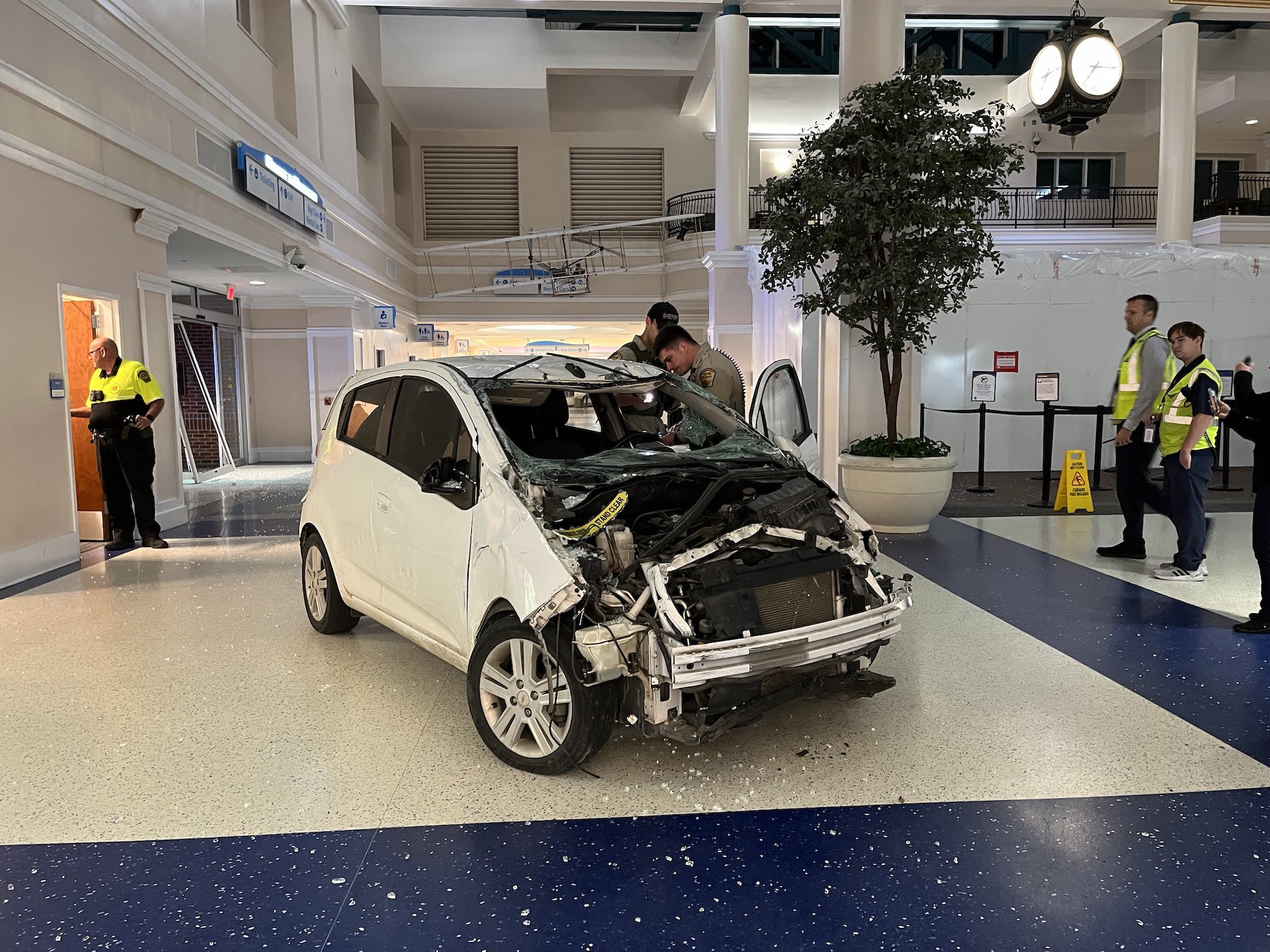 Wilmington airport: Car crashes into North Carolina terminal