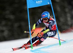 Shiffrin won the record-tying race at the same venue she won her first World Cup race in 2012.