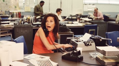Mary Tyler Moore is pictured in a scene from 