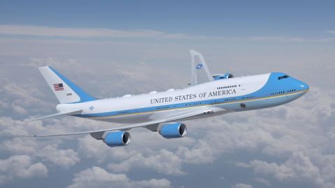 This rendering shows the Air Force One color scheme.