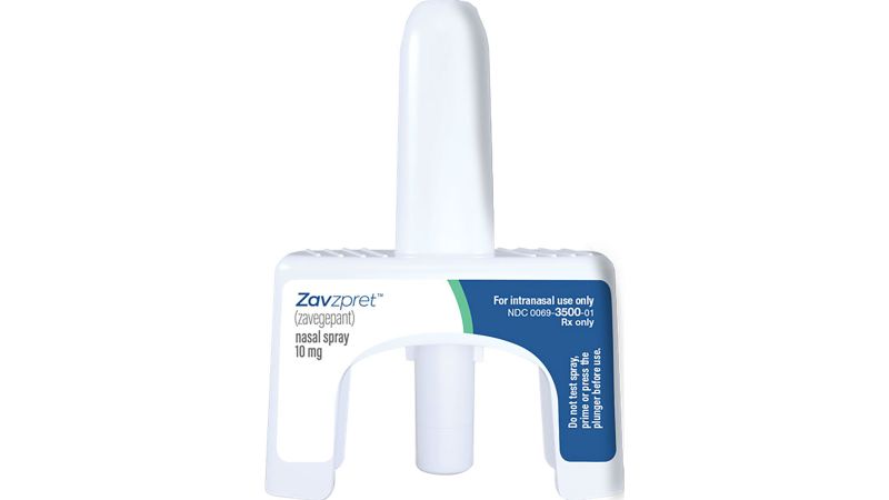 FDA approves nasal spray Zavzpret to treat migraine headaches in adults, Pfizer says