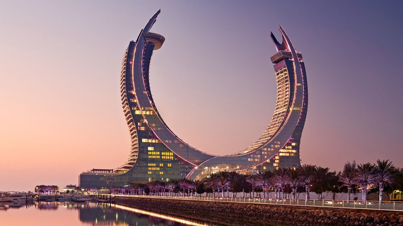 <strong>Raffles Doha:</strong> Inspired by Qatar's national symbol, this new Doha hotel looks like two crossed scimitars.