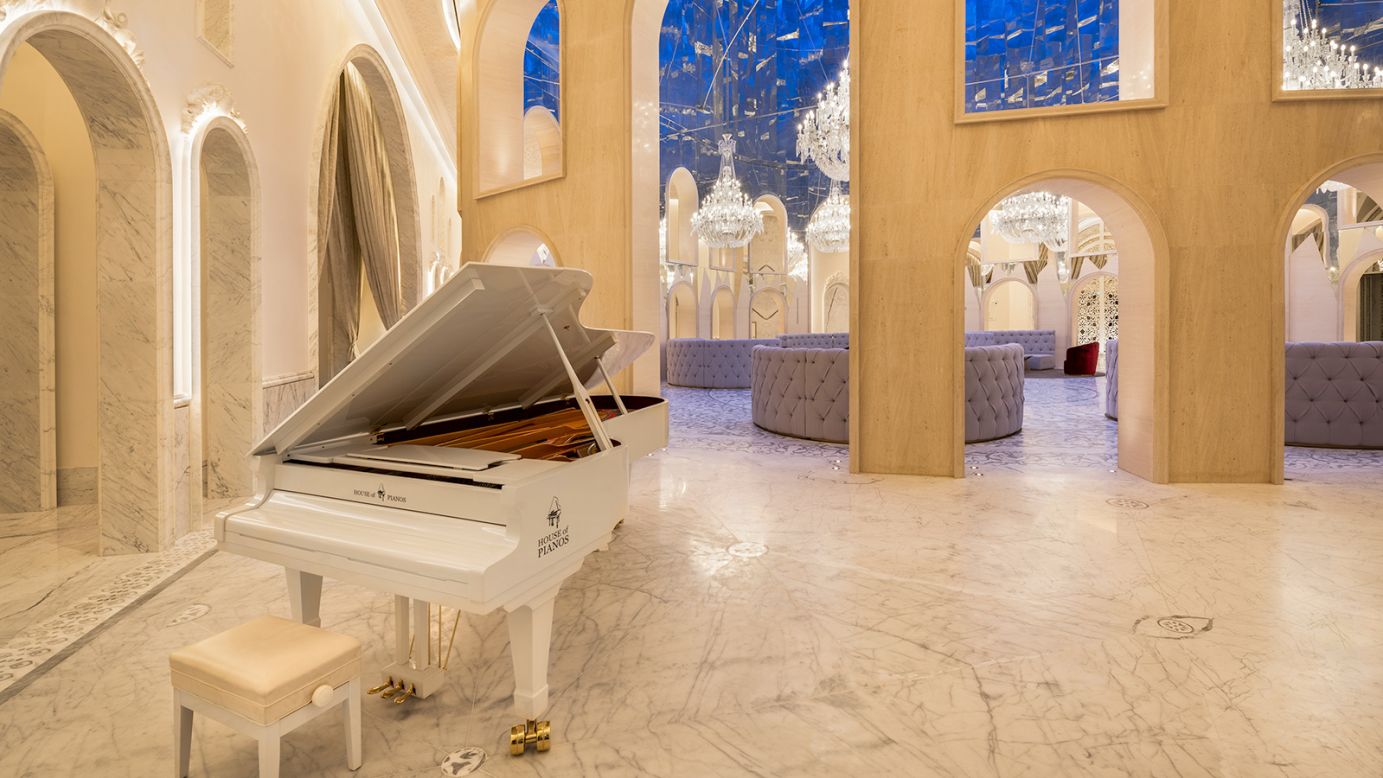 <strong>Lobby vibes: </strong>The hotel celebrates music, with a grand piano in the lobby.