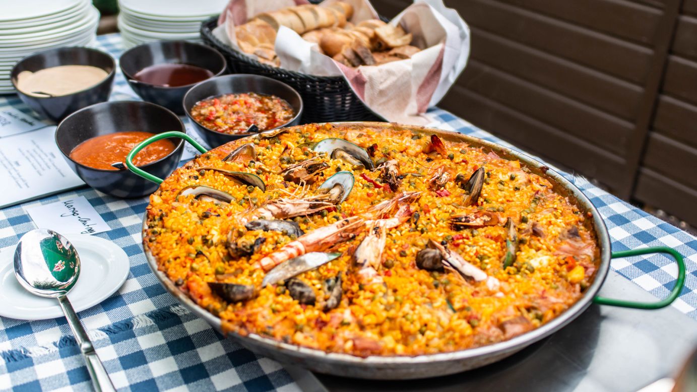 <strong>Paella:</strong> A gift to global gastronomy, Spain's main rice player is paella, the famous dish from Valencia that originated as a peasant food and is typically made using bomba rice.