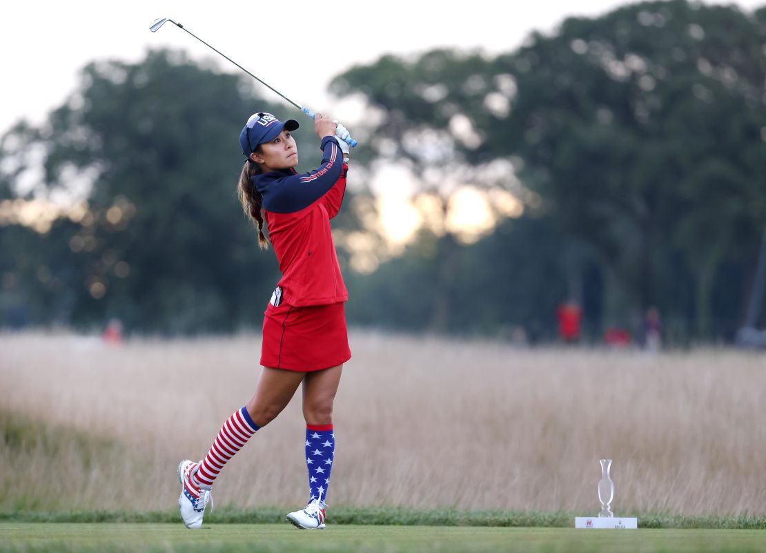 Kang in action during the 2021 Solheim Cup in Toledo, Ohio.
