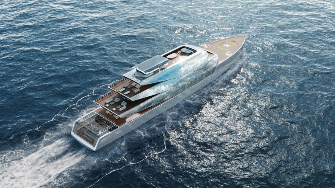 <strong>Perfect blend?</strong> "I was inspired to create a yacht as close to the sea and nature as possible, made of clouds floating above the waterline," says the designer in a statement.