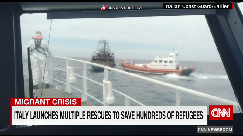 Italian coast guard rescues hundreds of migrants from Mediterranean | CNN