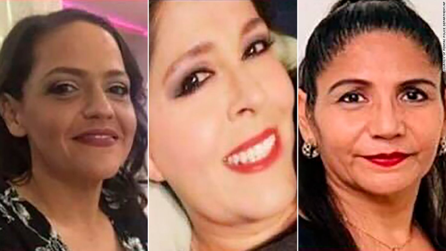 In these undated photos provided by the Penitas Police Department, from left are sisters Martiza Trinidad Perez Rios, 47; Marina Perez Rios, 48; and their friend, Dora Alicia Cervantes Saenz, 53.