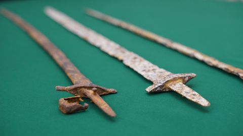 The Ukrainian stolen artifacts included three metal swords, US authorities said.