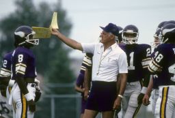 Coach Bud Grant at practice in the late 1970s 