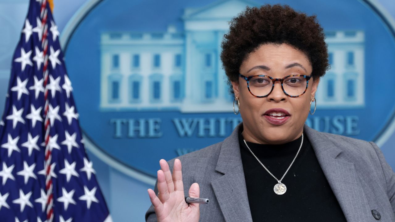 Office of Management and Budget Director Shalanda Young speaks during a daily news briefing at the James S. Brady Press Briefing Room of the White House on March 10, 2023 in Washington, DC. 