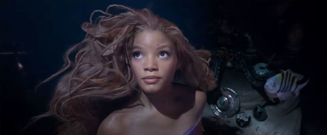 A still featuring Halle Bailey from "The Little Mermaid."