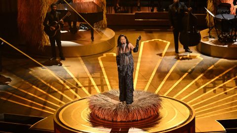  Wakanda Forever," onstage during the 95th Annual Academy Awards.