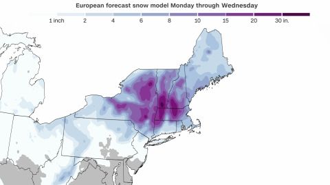 weather noreaster northeast snow accum euro