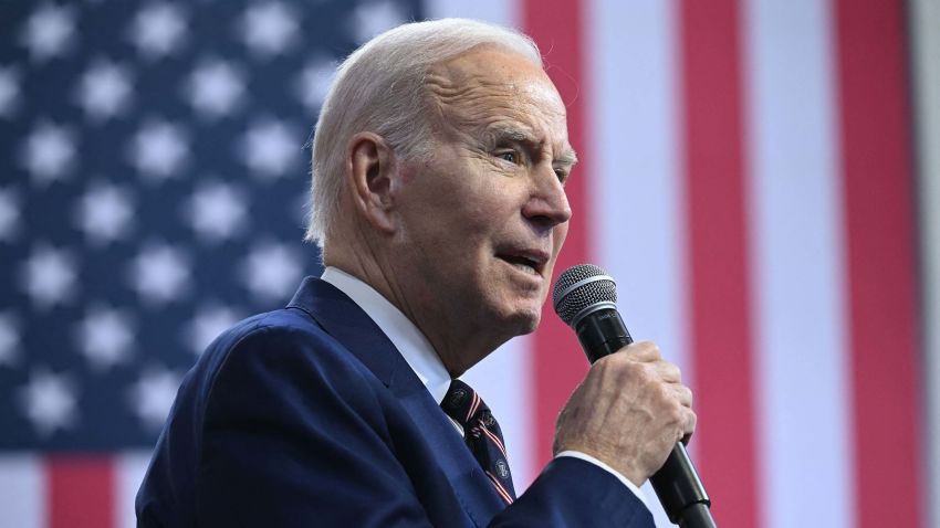 US President Joe Biden speaks about his proposed Federal budget for the fiscal year 2024 at the Finishing Trades Institute in Philadelphia, Pennsylvania, on March 9, 2023. (Photo by SAUL LOEB / AFP) (Photo by SAUL LOEB/AFP via Getty Images)