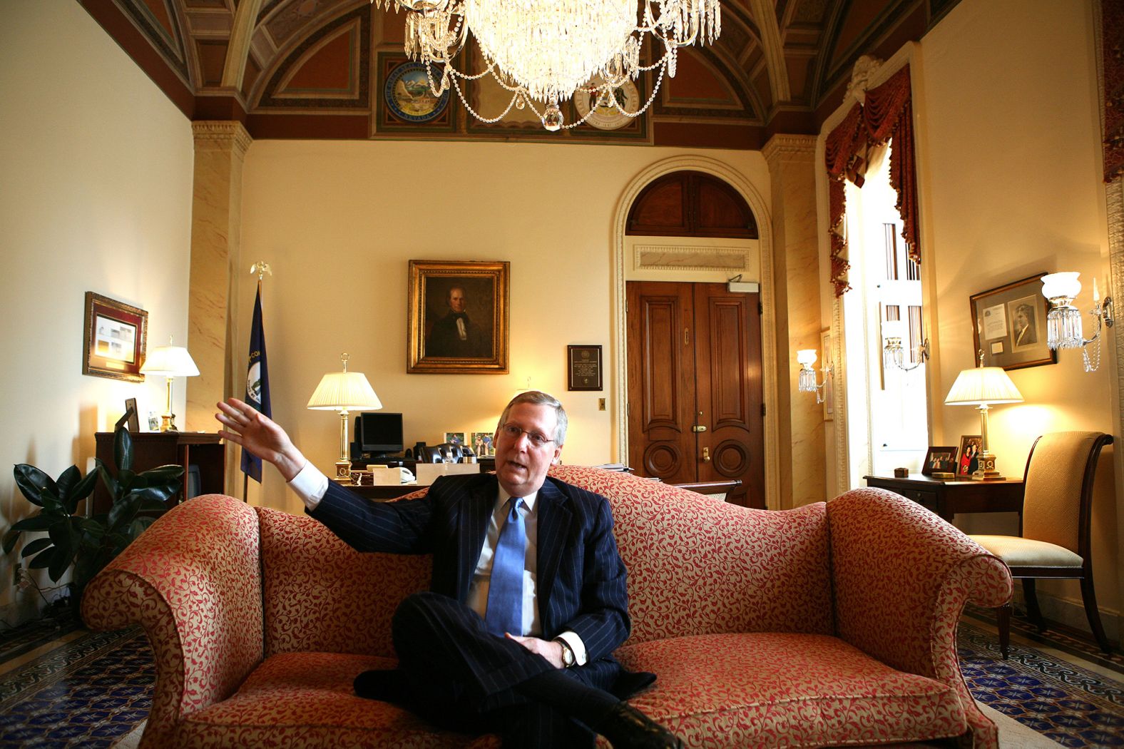 McConnell sits in his office during an interview in November 2006.