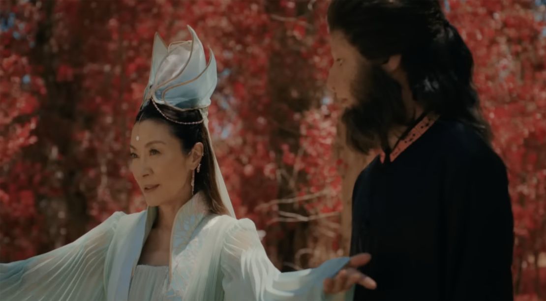 Michelle Yeoh and Ke Huy Quan in "American Born Chinese."