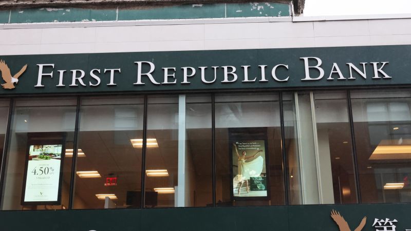 NextImg:First Republic Bank stock tumbles on credit downgrade and deposit worries | CNN Business