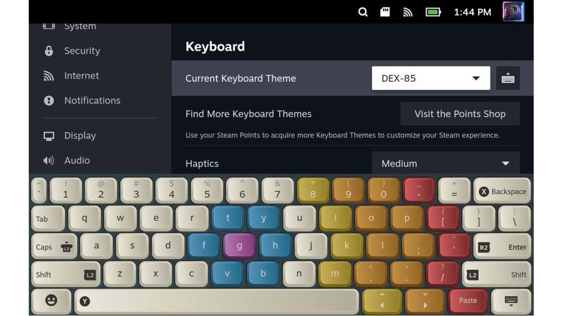 Steam Deck Keyboard Settings