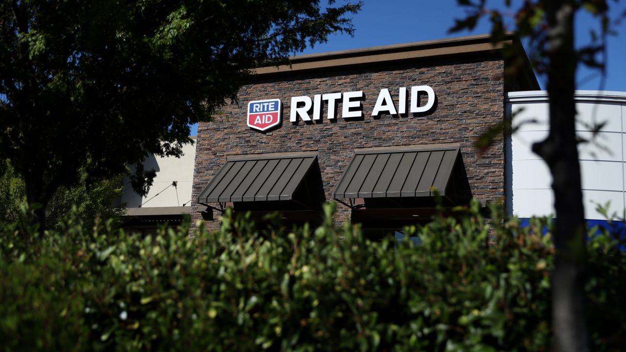 The Rite Aid log is displayed on the exterior of a Rite Aid pharmacy on September 26, 2019 in San Rafael, California.
