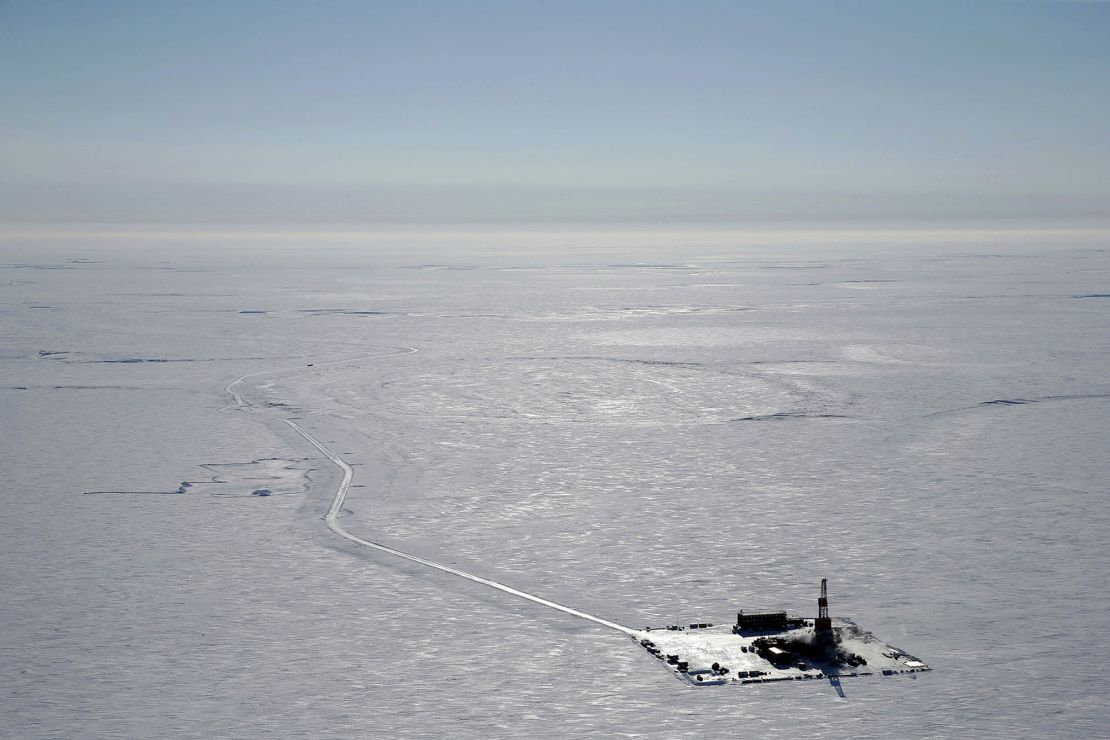 An exploratory drilling camp at the proposed site of the Willow Project on Alaska's North Slope.