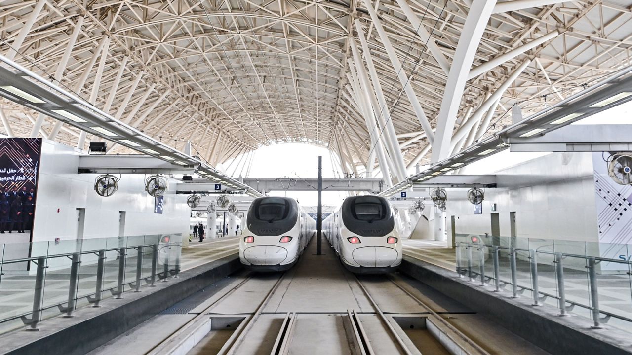<strong>Haramain High Speed Railway: </strong>This high speed rail network, launched in 2018, connects the holy cities of Mecca and Medina with Jeddah's international airport. Click through to see more.