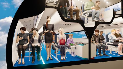 Taller De Arquitectura T36's Multicabin design reconfigures an economy cabin to eradicate the middle seat.