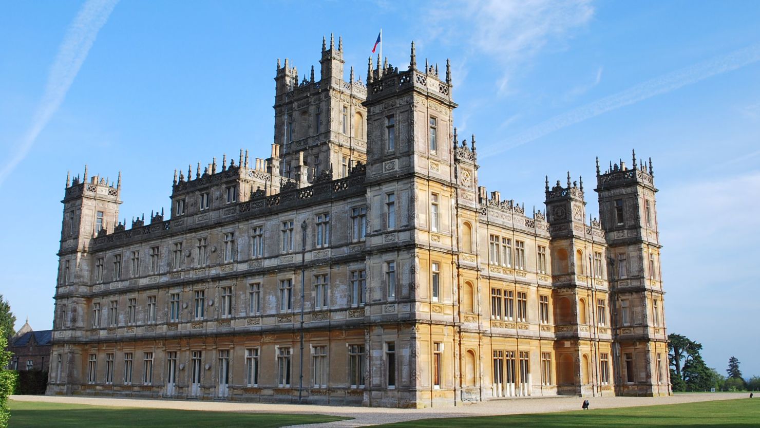 Editorial use only
Mandatory Credit: Photo by ITV/Shutterstock (1526780aq)
Highclere Castle
'Countrywise - Downton Abbey' TV Programme. - Sep 2011
In a one-hour special Countrywise unveils the Real Downton Abbey. The team visits Highclere Castle in Hampshire, the setting for the hit period drama, to reveal its fascinating history and the real life stories both upstairs and downstairs. As well as people, Countrywise takes a look at the magnificent landscape, and unearths the link between Highclere and the world's most famous Egyptian pharaoh.