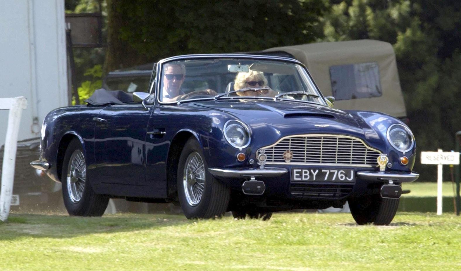 Charles and Camilla leave together after a polo match in Cirencester, England, in June 2003.