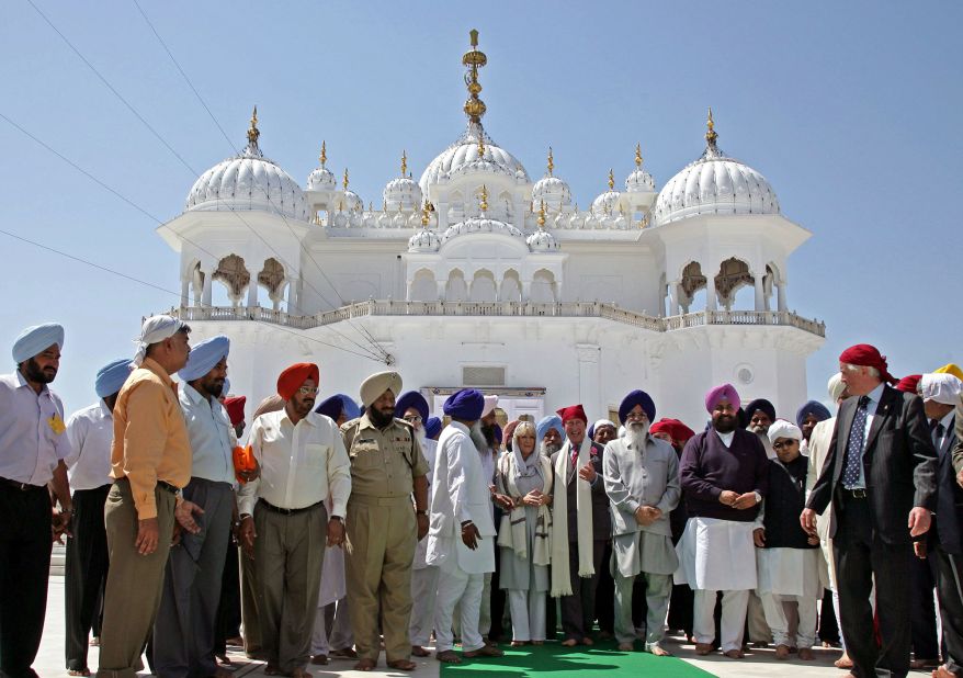 Charles and Camilla visit the Anandpur Sahib temple in India in March 2006.