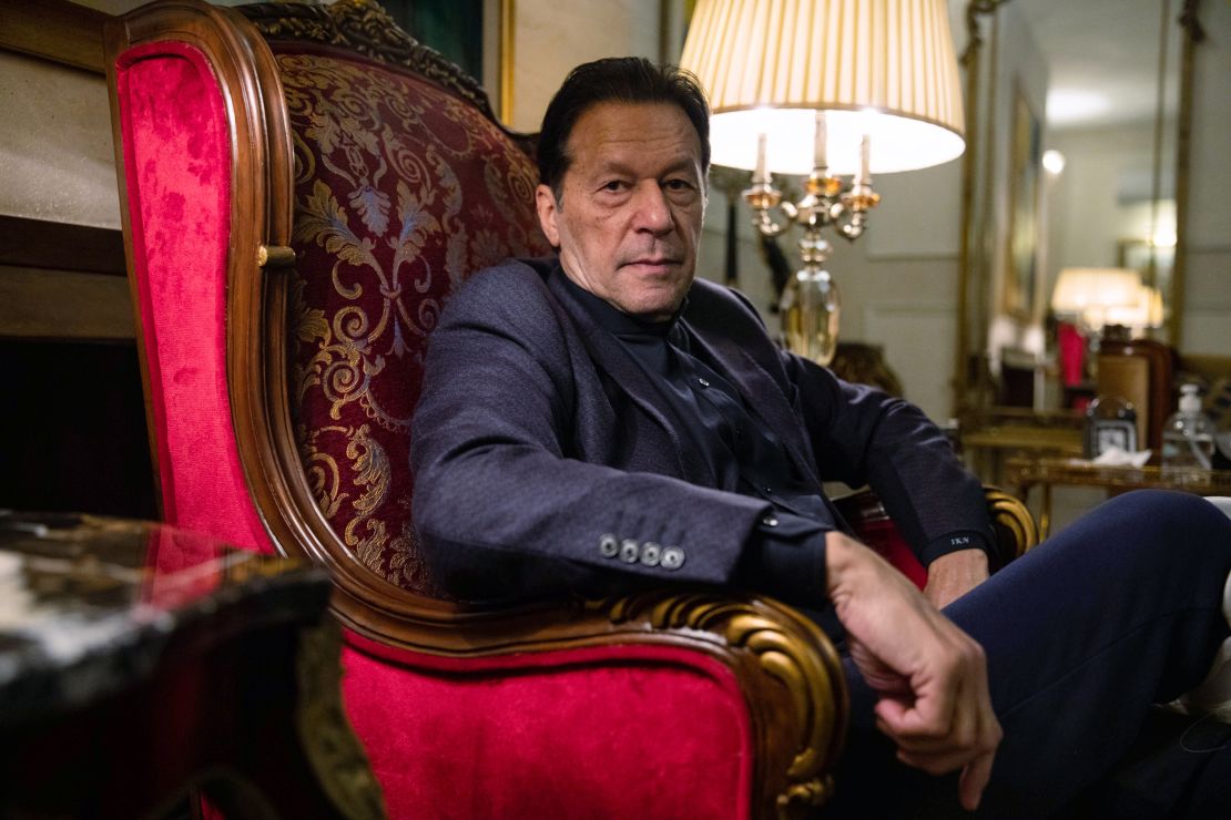 Imran Khan, Pakistan's former prime minister, is pictured in Lahore on Jan. 24, 2023.
