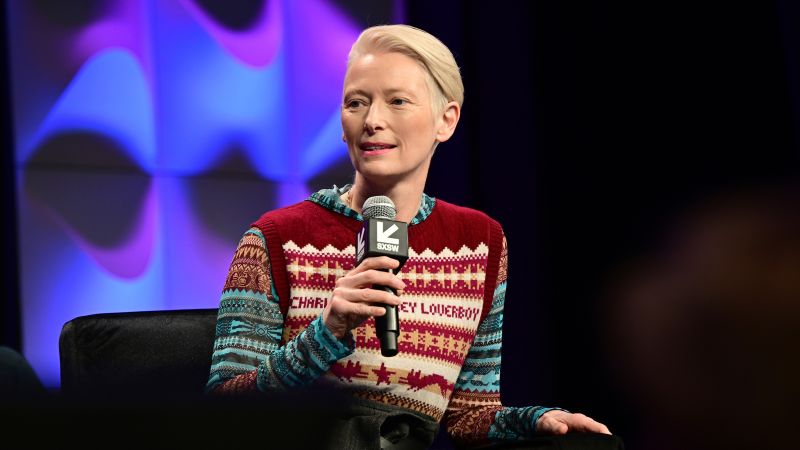 NextImg:Tilda Swinton says she will not be wearing a mask on set of new movie | CNN