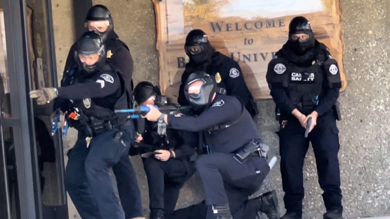 College campus turned simulated war zone as police train for mass shootings | CNN