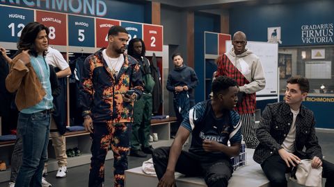 Cristo Fernández, Kola Bokinni, Toheeb Jimoh and Billy Harris in "Ted Lasso."