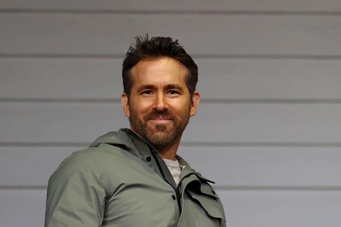 Ryan Reynolds, co-Owner of Wrexham, looking on during an FA Cup match.