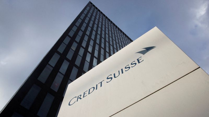 Credit Suisse borrows more than $50 billion from Swiss National Bank after shares crash 30%