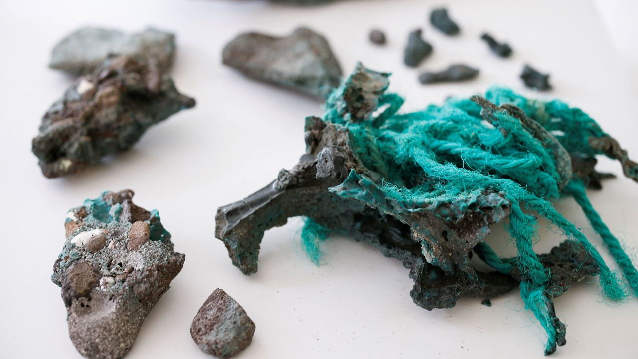Brazilian researchers discover ‘terrifying’ plastic rocks on distant island
