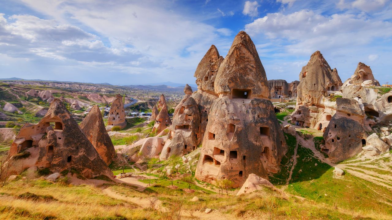 Cappadocia is famous for its 