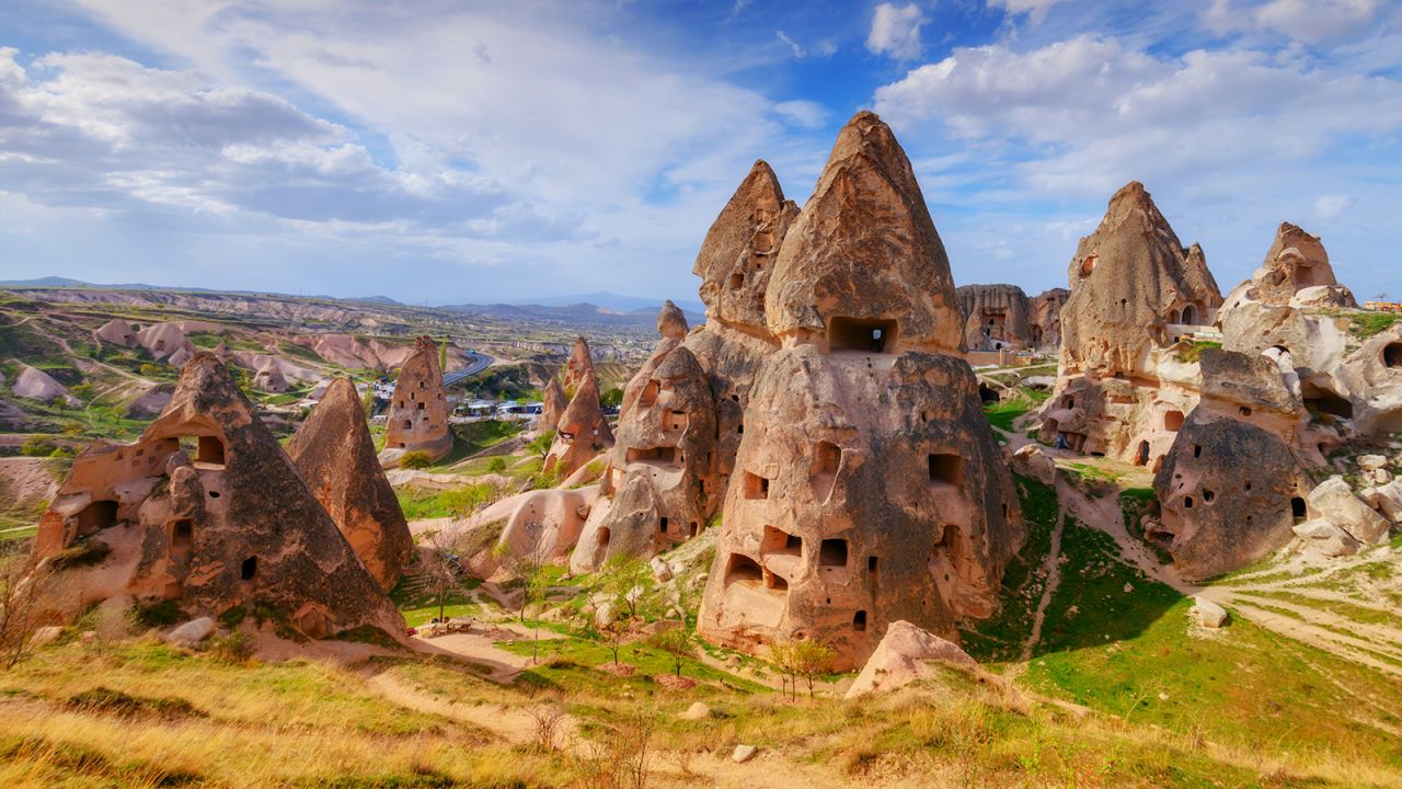 Cappadocia is famous for its "fairy chimney" landscapes.