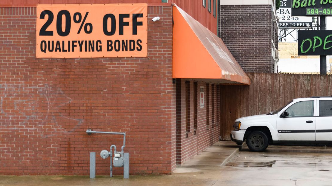 Bail bond signs in Tulsa, Oklahoma.