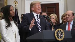 WASHINGTON, DC - MAY 24:  U.S. President Donald Trump speaks about the cancelled summit with North Korean leader Kim Jong-un during a bill signing ceremony in the Roosevelt Room of the White House May 24, 2018 in Washington, DC. Trump cited "tremendous anger and open hostility" toward his administration by North Korea as a reason for cancelling the proposed summit.  (Photo by Win McNamee/Getty Images)