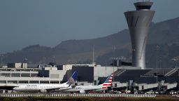 The runway at San Francisco International Airport in California is seen in this file photo.
