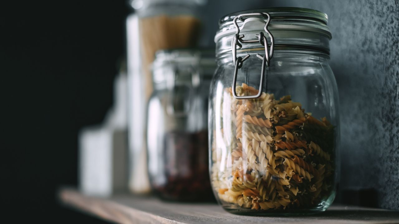 Clear containers can help people keep track visually of what ingredients they have on hand.