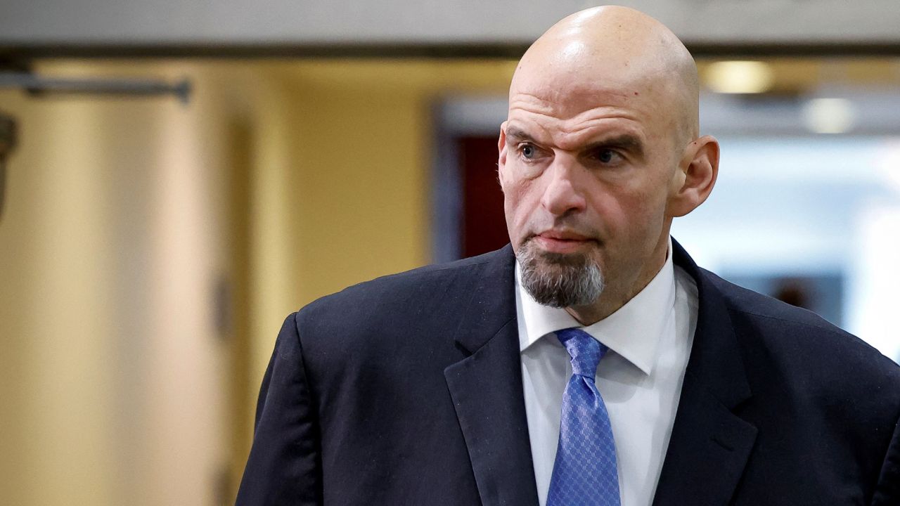 Senator John Fetterman on Capitol Hill in Washington, DC, on February 14, 2023.
